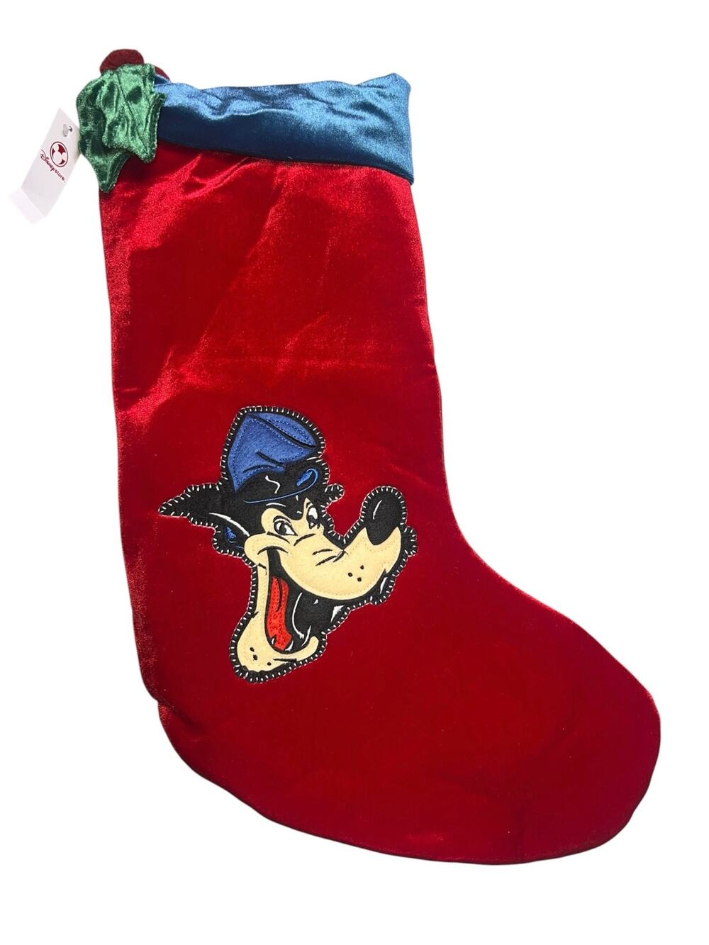 Vintage Disney Store Big Bad Wolf red velvet christmas holiday stocking NEW